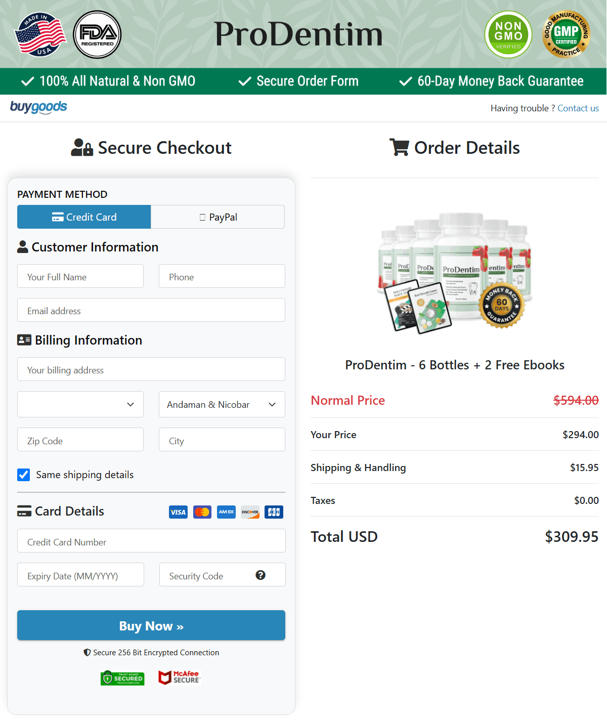 Prodentim official website order